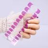 20 Strips French Durable Semi Cured Gel Nail Stickers UV for Long-Lasting Wear and Shine
