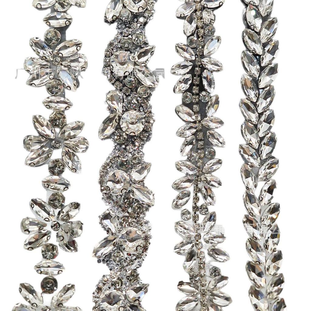 Strass-Heißkleber-Kette für DIY-Schuhe, Taschen, Gürtel, Halsbänder, Kleidung & Schmuckzubehör