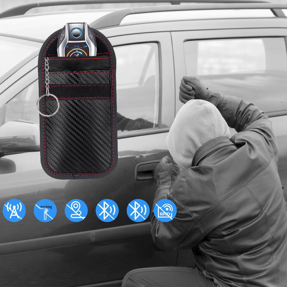 Key Signal Shielding Bag: RFID Blocker & Anti-theft Car Key Holder