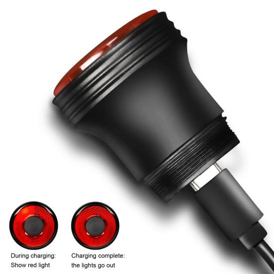 Sykkel Smart Baklys Smart LED Sykkelbaklys Supersterkt 5 Moduser Vanntett Oppladbart Intelligent Bremsesensor Sykkellykt