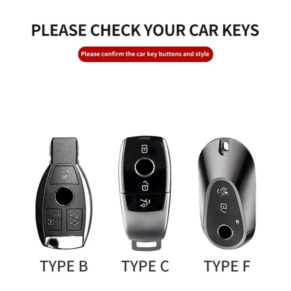 Car Key Case Cover for Mercedes Benz  A B C D E S Class W204 W212 W176 GLC CLA GLA AMG GLS GLE GLK CLS S350 S500 Car Key Shell
