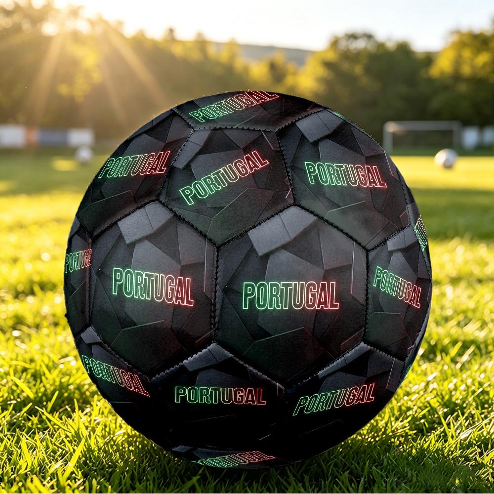 Portugal Fußball Bedruckter Größe 5 Fußball Ball Verschleißfest Standard Erwachsenen Trainingsfußball Fan Geschenk für Indoor Outdoor Spiel Sport