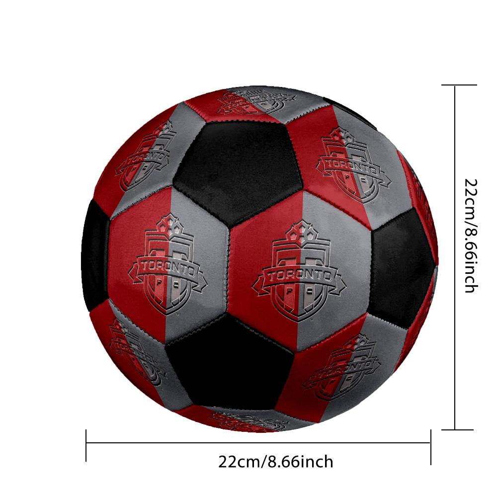 Toronto FC Soccer Ball Colorful All Ages Machine Stitched PVC Competition Ready Durable High-Bounce.SIZE5