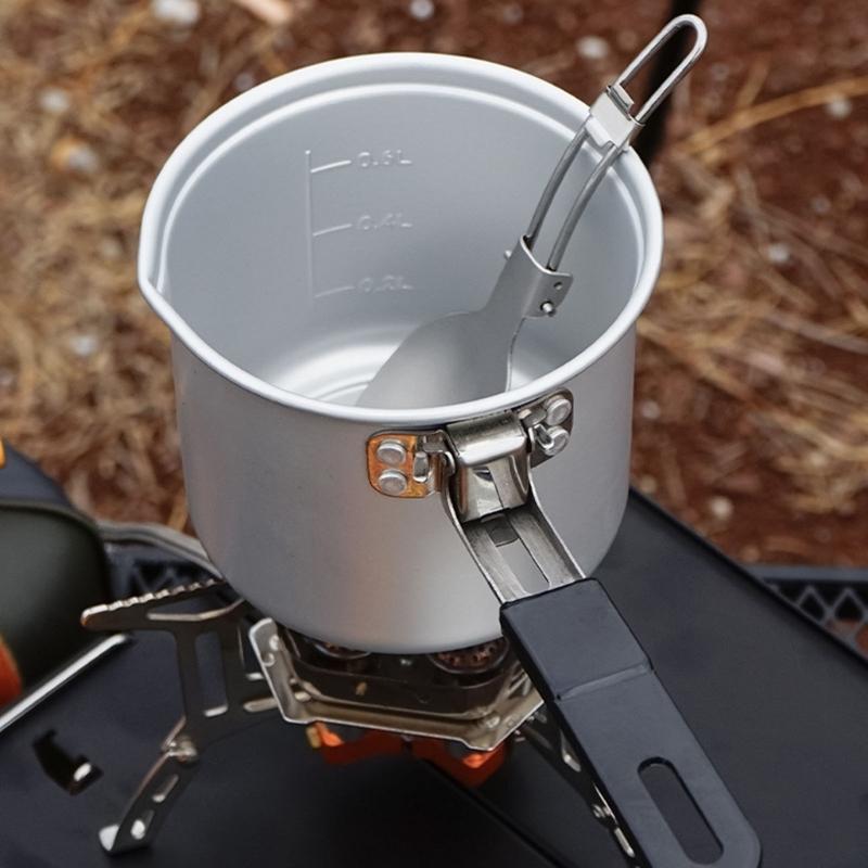 Effizienter Camping-Teekessel Tragbarer Outdoor-Teekessel mit klappbarem Griff Campingtöpfe für einfachen Transport