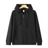 Womens 320g Cotton Blend Hooded Zip-Up Sweatshirt Loose Fit Casual Pullover