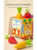 Kids' Educational Fruit & Veggie Vending Cart: Multifunctional Shape & Color Matching Toy with Pull-Along Radishes for Early Learning