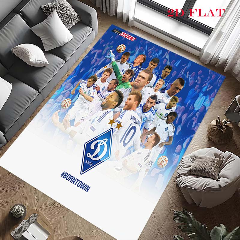 FC Dynamo Kiew Teppich für Wohnzimmer Schlafzimmer Zuhause Sofa Dekoration, Kinder Spielrutschfeste Bodenmatte