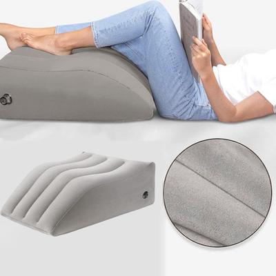 Inflatable Leg Elevation Pillow Portable Easy Inflation Flocking Pillow Ergonomic Design Multifunctional Pillow for Circulation Pain Recovery Improved