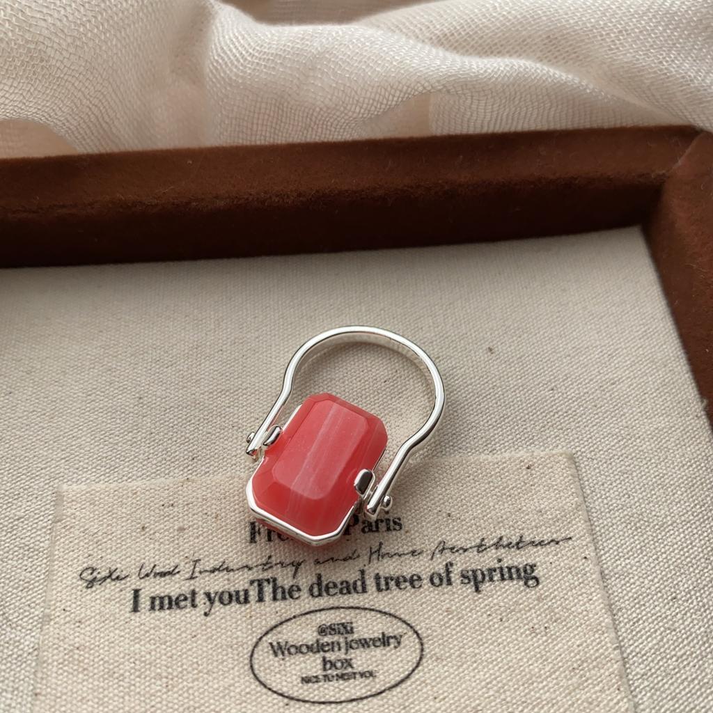 Simple Retro Ring Mori Series Light Luxury Cold Wind Temperament Round Ring High Sense Opening Adjustable