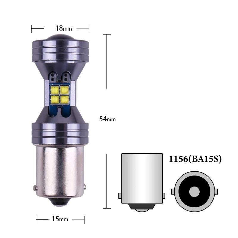 2x PY21W P21/5W 1156 Ba15s 1157 Bay15d 7440 For Car Turn Signal Light 12V 3030chip 10SMD 6000K White Brake Reverse Parking Lamp