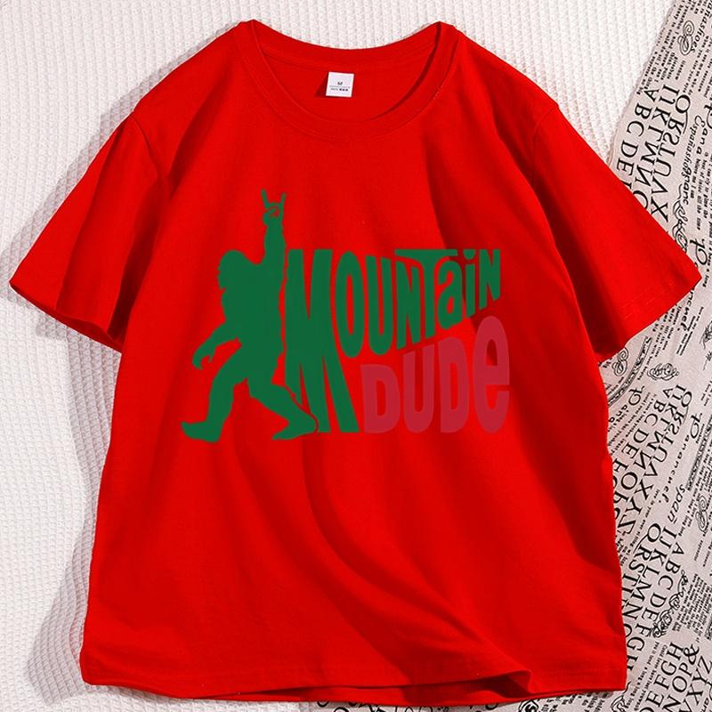 Mountain Dude Bigfoot Tshirt Men Funny Sasquatch Hiking Outdoor Tshirt Camping Hiker T Shirt Funny Cotton Short Sleeve Clothes S