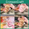 Bear Cream Delightful Plush Keychain With Stretchy Design Cute Cartoon Keyring For Gifts Fun