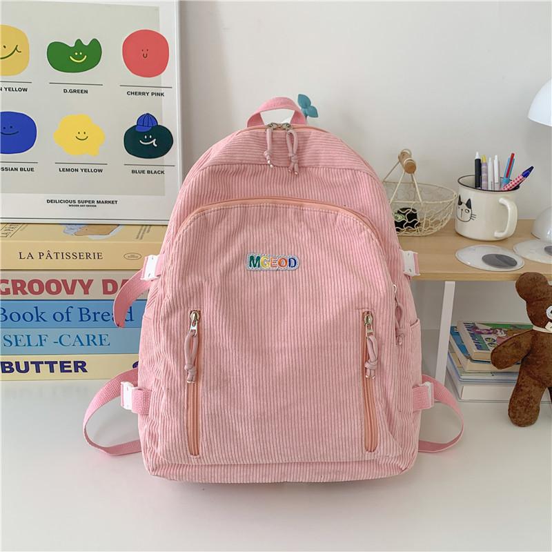 School bag female ins Japanese casual girl primary school student backpack junior high school student high school student cute girl backpack tide