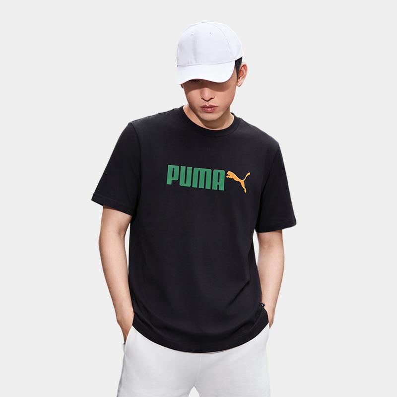 Puma Color Block Pullover Round Neck Short Sleeve T-Shirt Unisex Tops 691341-98