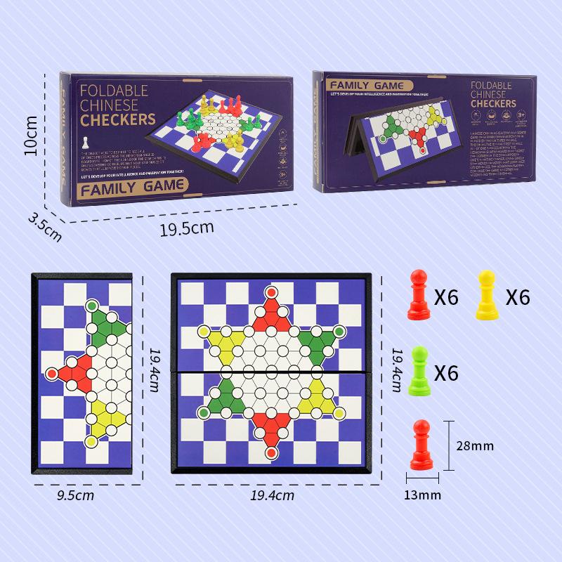 Magnetic Chess Flying Chess Checkers Backgammon English Children'S Educational Toys Table Games Chess