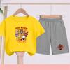 Summer boy Girls Casual T Shirt Sets cartoon Printed Kids Fashion Outfits Teen Children's O Neck Short Sleeve Tops Shorts 2pcs