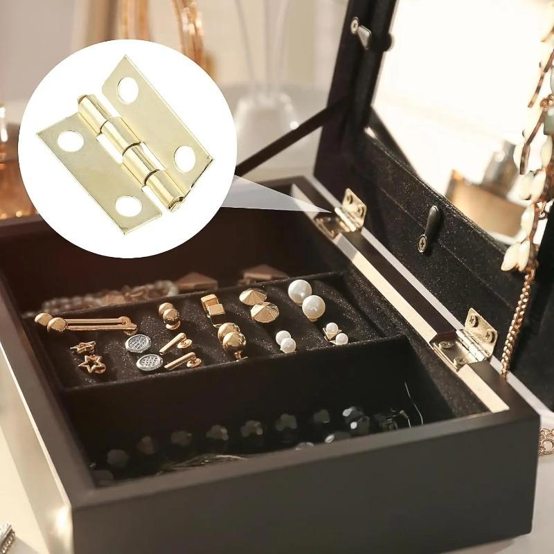 Mini Dollhouse Hinges 180 Degree Folding Hinge DIY Craft Wooden Jewelry Box Miniature Furniture Cabinet Closet Hinges with Screw