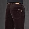 Neue Kordhosen für Herren für Frühling und Herbst, lässig, Business, Slim Fit, gerades Bein, elastisch, vielseitig, lange Hosen