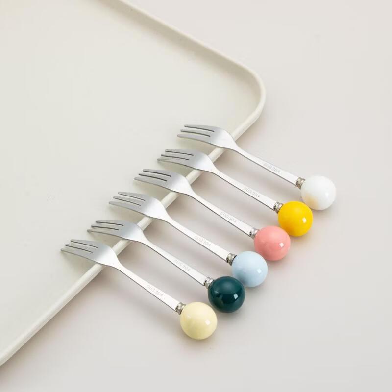 Kids Fruit Fork Set with Storage Jar