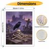 Halloween Crow Castle Cemetery Digital Oil Painting Coloring Painting Hand Painting Home Decoration