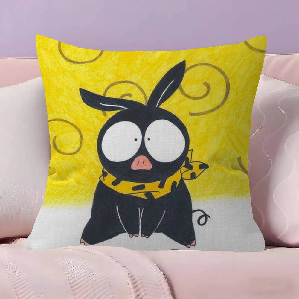 Anime Cute Ranma P Chan Ryogas pig Maple Design Cushion Cover Happy Autumn Harvest decor Holiday Decorati Pillow Cover