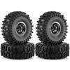 4pcs OD 63mm 1.0" Metal Beadlock Wheel Tire Set For 1/18 RC Crawler Car TRX4M SCX24 Upgrade Parts Accessories
