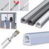 1pc 1m/39.37in Self-Adhesive PVC Cable Management Tube, Invisible Floor Wire Cover for Desk, Wall & Floor Installation
