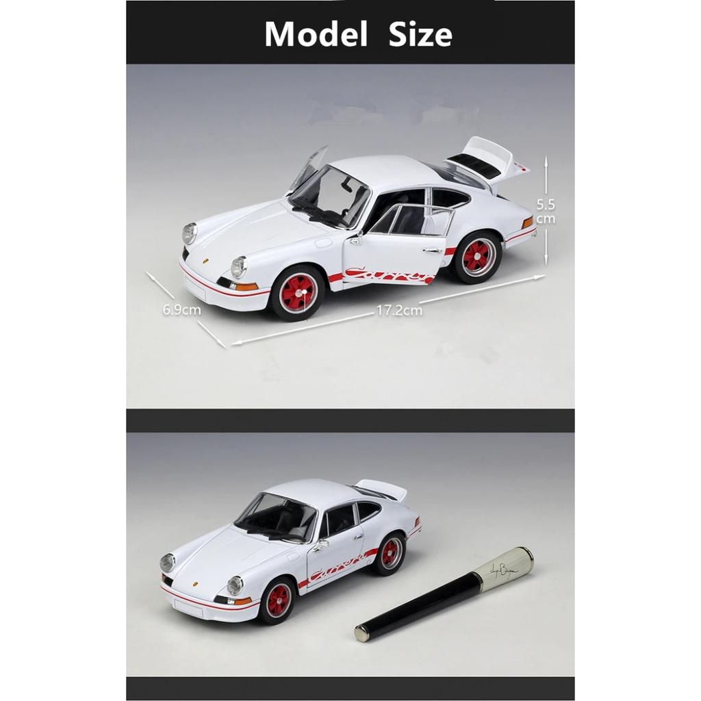 Welly 1/24 Porsche 911 Carrera RS Alaşım Spor Araba Modeli Döküm Metal Oyuncak Yarış Araçları Araba Modeli Simülasyon Çocuk Hediye