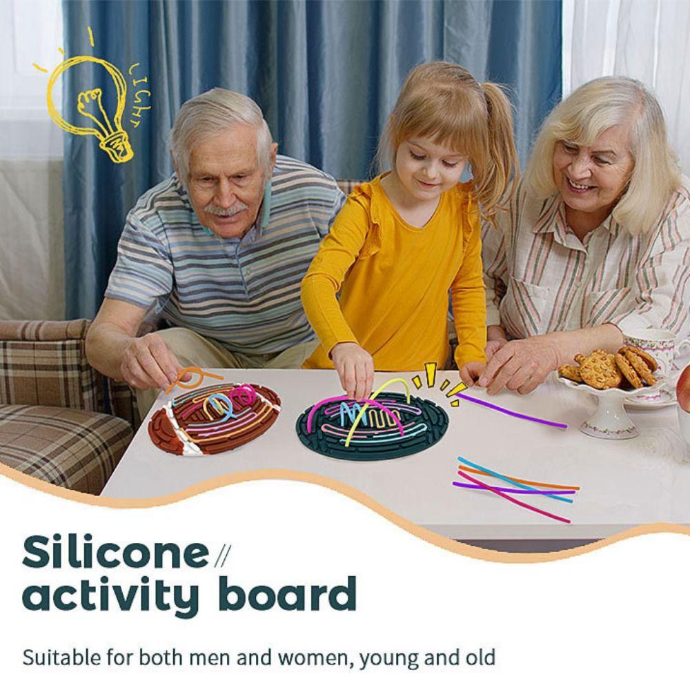 Ability Training Sensory Activity Board Silicone Kids Busy Board Silent Sensory Board  Infant Baby