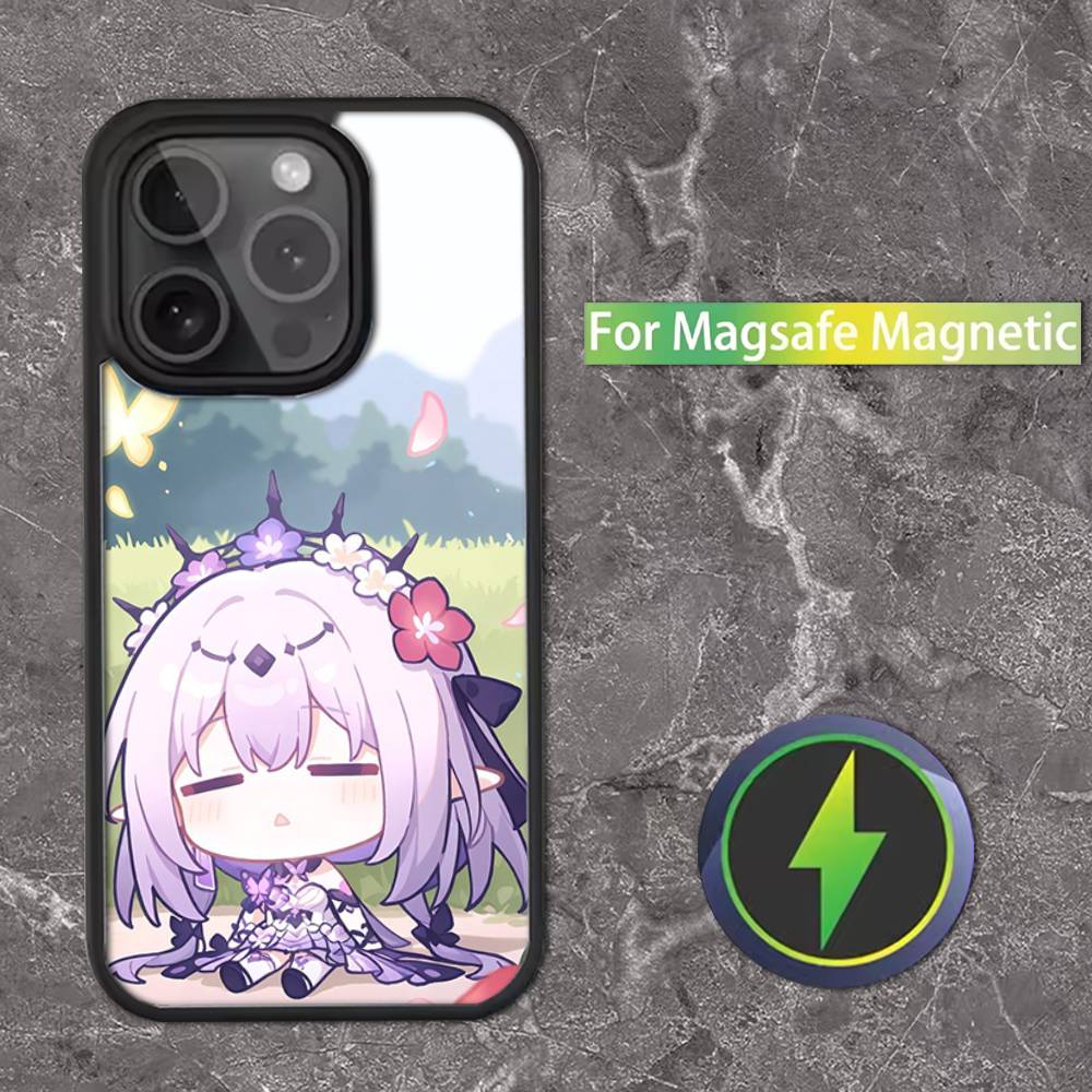 H-Honkai Castorice Star R-Rail Phone Case For iPhone 16,15,14,13,12,11,Pro,Max,Plus,Mini,SE Magsafe Magnetic Wireless Charging