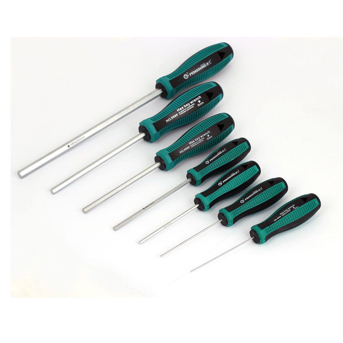

uxcell Hex Driver Repair Tool Grip 7 Type Hex Bit Hand Tool Non-Slip