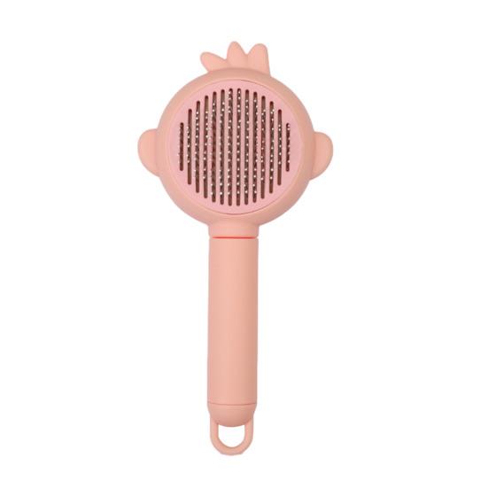 Cat Hair Brush Self Cleaning Dog Slicker Brush for Grooming And Shedding Cute Pet Hair Remover Tool with Release Button for Cats Dogs Rabbits
