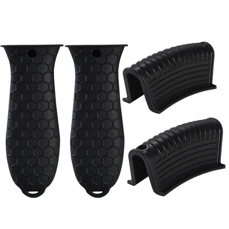 

4 шт. съемный домашний нескользящий чехол для сковороды кухонный антиожоговый мягкий силиконовый чехол для кастрюли сковорода держатель для горячей ручки 4PCS/SET