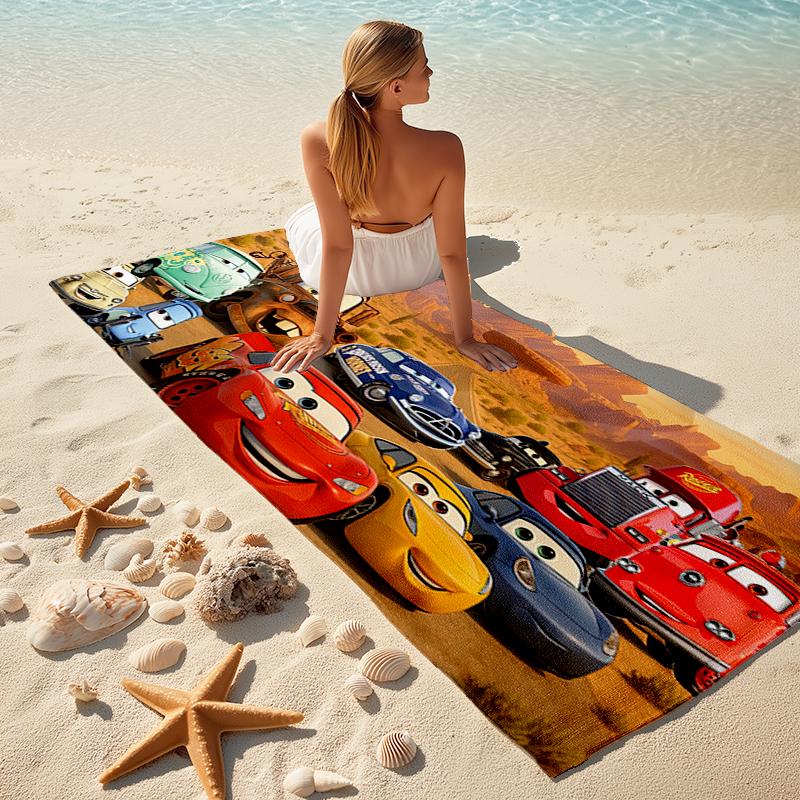 Lightning McQueen Beach Towel Outdoor Camping Beach Towel for Vacation Swim Outdoor Pool Absorbent Bath Towel