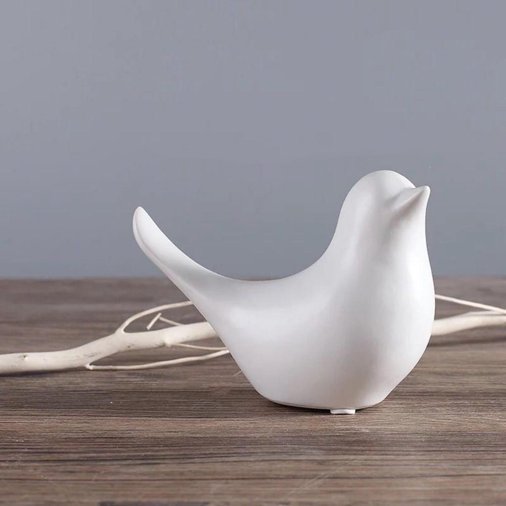 Crafts Ceramic Nordic Style Black White Home Decoration Ornaments Statue Bird Sculpture Figurines