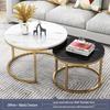Modern Round Sintered Stone Coffee Table, 2026 Light Luxury Model for Small Apartments and Living Rooms.