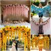 Multicolor Sunflower Simulated Flower Vines Cherry Flower Faux Flower Vine  Wedding Decoration