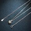 S925 Sterling Silver Necklace Female Moissanite Necklace One Carat Simple Four -Claw Stone Clavicle Chain High -End Jewelry