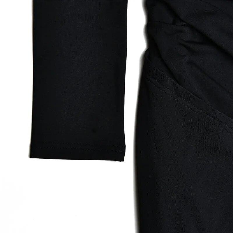 Nouă rochie maxi cu ruptură înaltă, dintr-o singură bucată, femei, cu mânecă lungă, fără spate, sexy, pentru petrecere, rochie lungă pentru damă, modă solidă, rochii mozabile cu fante