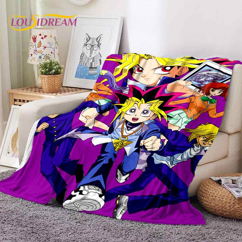 Yu-Gi-Oh Anime MONSTER CARD Cartoon Soft Blankets,Throw Blanket Comfortable Blanket for Picnic Beds Sofa Home Bedroom Kids Gifts