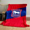 Ipswich Town Football Club Logo Design Patterned Blanket, Flannel, Suitable for All Seasons, Home Decor, Warm and Cozy