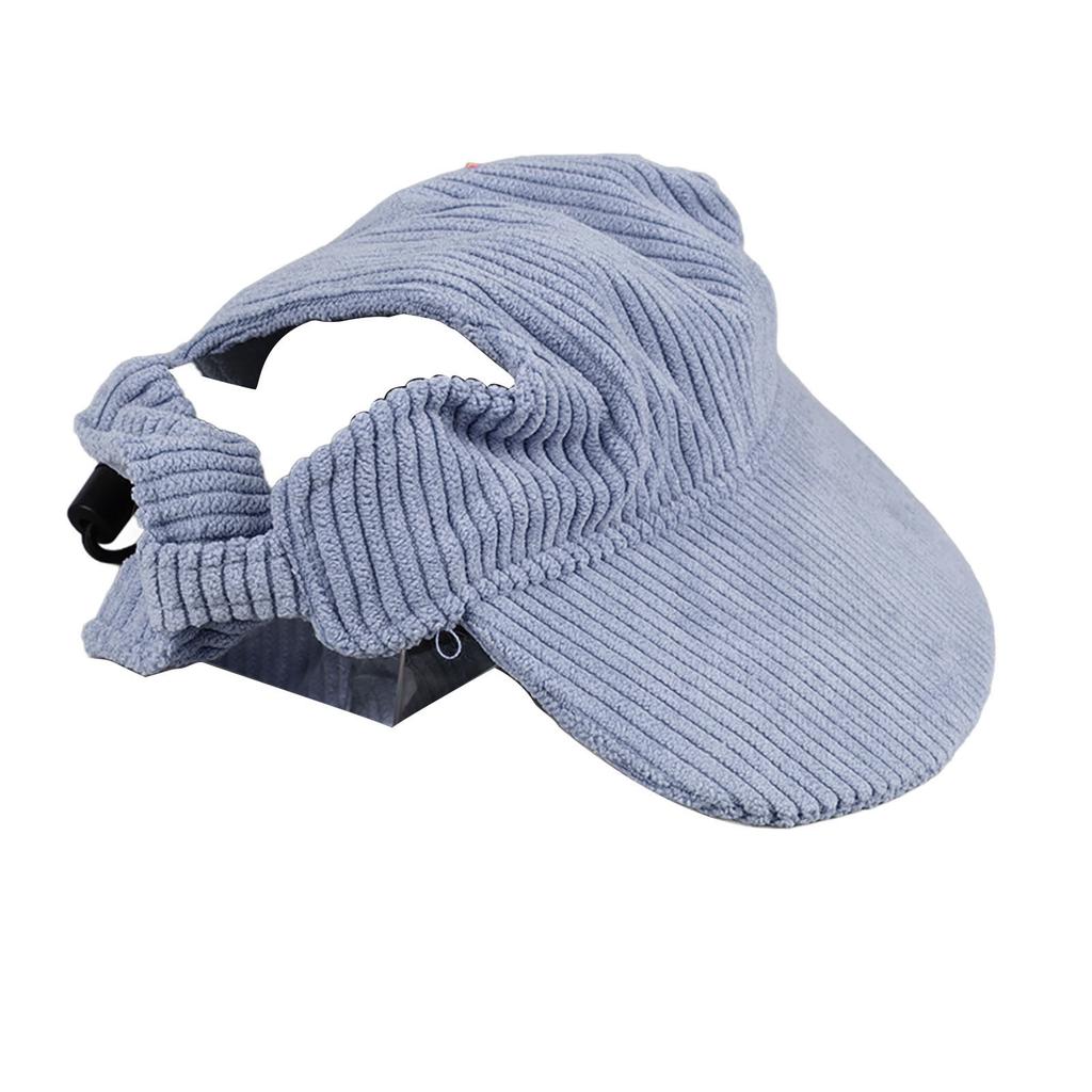 Dog Sun Hat Fashion Casual UV Protection Breathable Ear Holes Adjustable Pet Hat for Outdoor Travel Camping Blue XL
