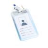 Double-Sided Transparent ID Card Holder with Lanyard for Student IDs and Bus Cards