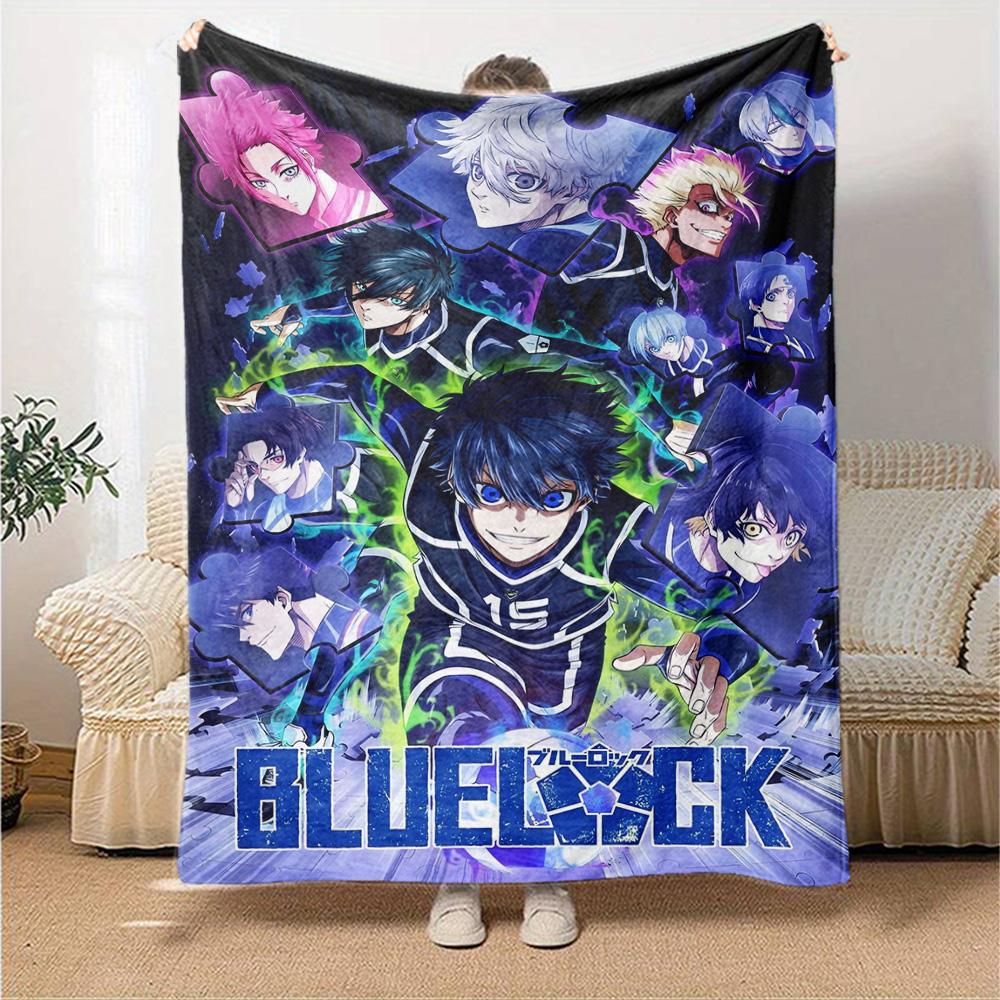 Bluelock Print Flannel Blanket High Quality Warm Comfortable Cover for All Seasons Perfect for Gifts Home Decor