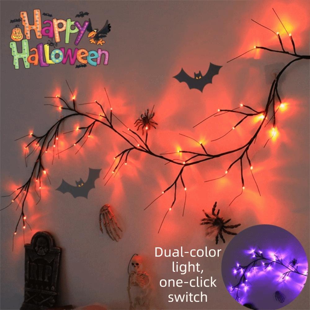 Scary Atmosphere Halloween Ghost Festival Lighting Bat Twig Lights  Spooky Decorations