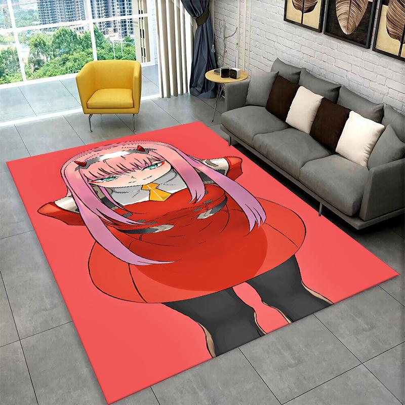 

Cartoon Zero Two Sexy Girl DARLING in FRANXX Carpet Rug for Bedroom Living Room Sofa Doormat Home Decor,Kid Area Rug Non-slip 40x60cm