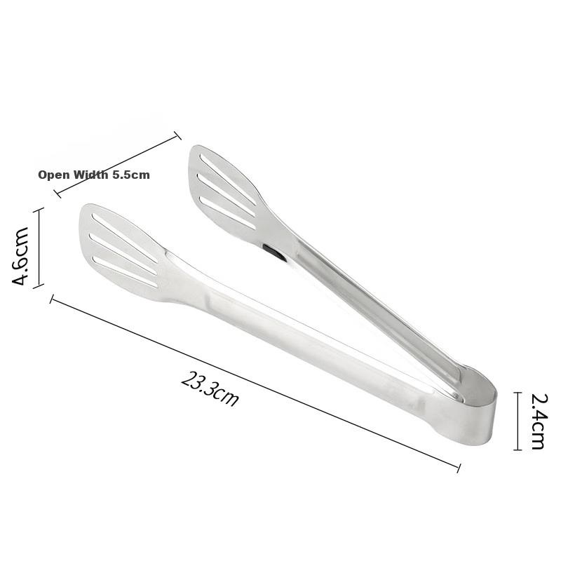 Baijie 304 Stainless Steel Multi-Functional Food Tongs for Cake, Steak, BBQ Bread, Kitchen Baking, And Roasting Meat