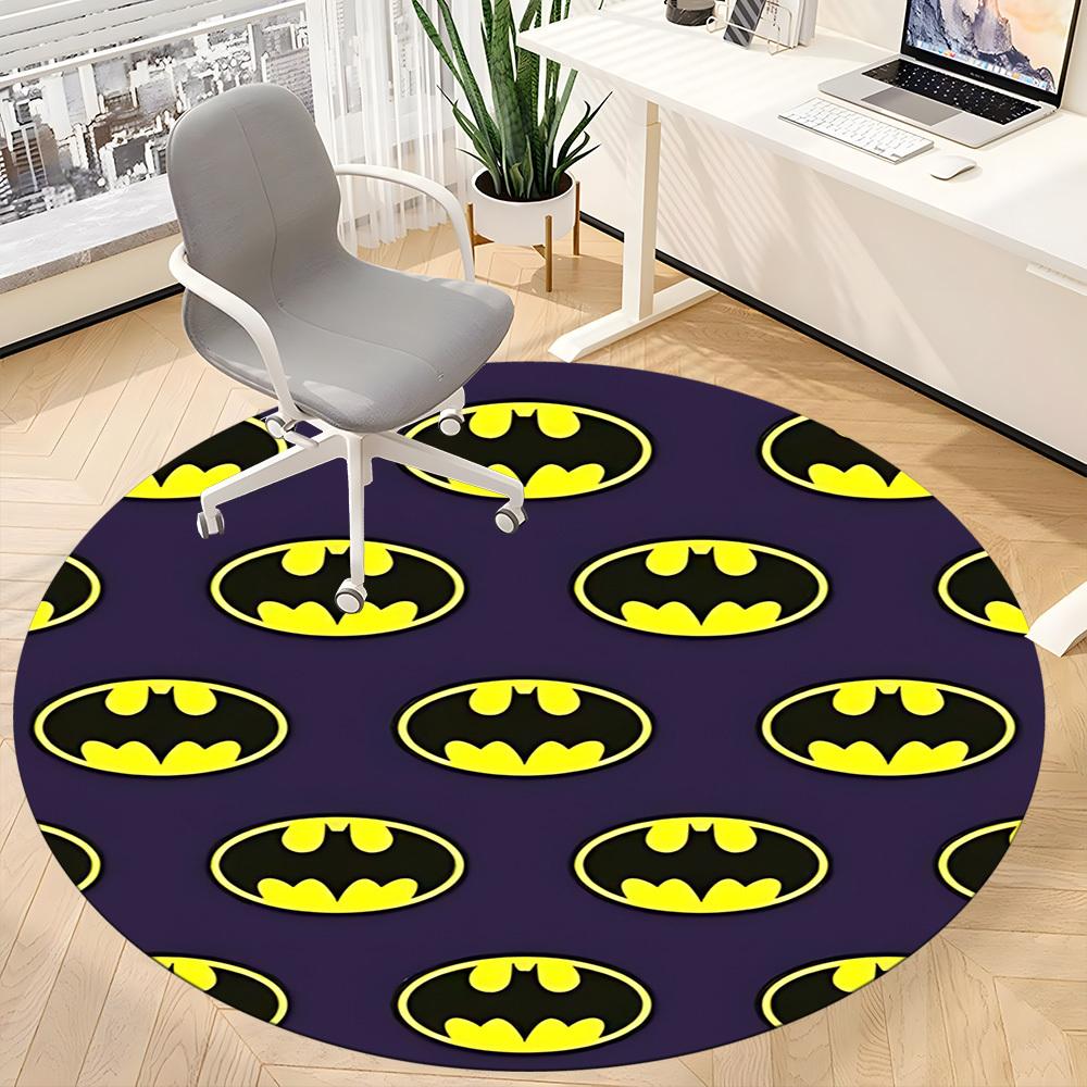 1pc Batman Office Round Area Rug, Under Office Chairs Bedroom Living Room Home Decor, Room Deco, Available in Various Sizes
