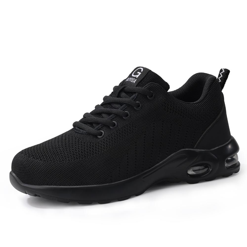 Four Seasons Fly-Knit Protective Work Shoes: Anti-Smashing, Anti-Piercing, and Anti-Static.