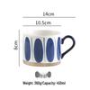 Nordic Style Hand-Painted Ceramic Mug Set - Heat Resistant, Perfect for Office or Festival Gifts.
